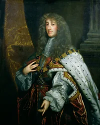 Portrett av James II (1633-1701) i Garter Robes